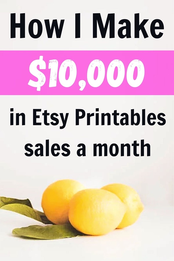 Etsy printables sales