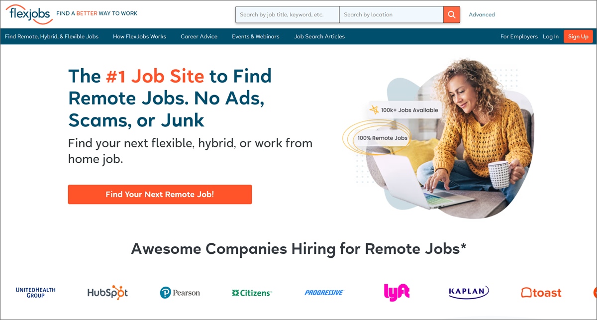 flexjobs homepage 2025