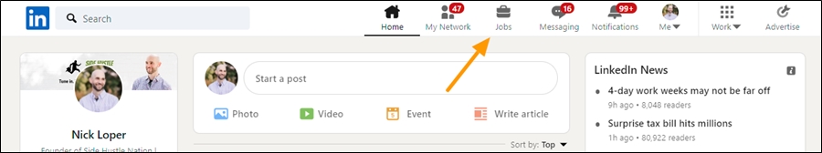 linkedin jobs search