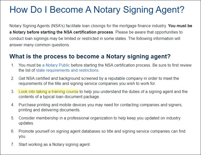 the best loan signing agent training course