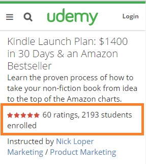 udemy social proof